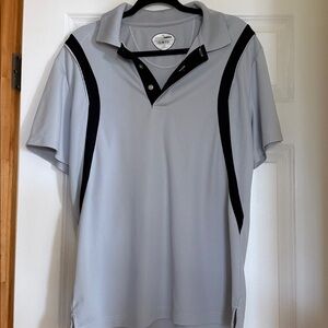 Grand Slam Light Gray Polo Shirt with Black Accents